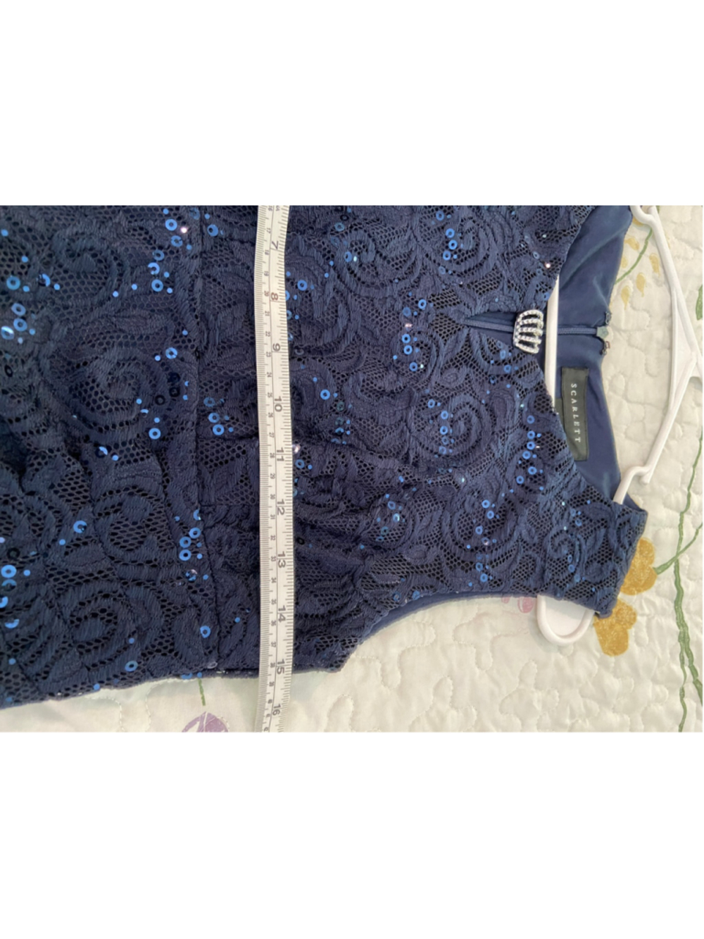 Blue sequin dress by Scarlet, size 10 - Picture 3 of 5